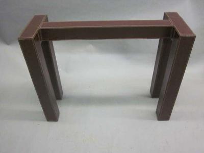 Jean Michel Frank Two French Leather Mid Century Consoles in the Style of Jean Michel Frank