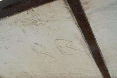 Jean Michel Frank Wonderful Art Deco Console Table in Patinated Iron and Tiles 1940s