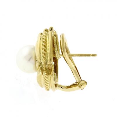 Jean Michel Schlumberger Jean Schlumbeger for Tiffany Co Maltase Cross Pearl Earring