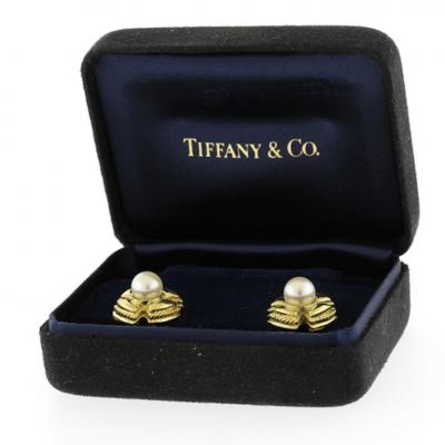 Jean Michel Schlumberger Jean Schlumbeger for Tiffany Co Maltase Cross Pearl Earring