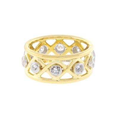 Jean Michel Schlumberger Schlumberger for Tiffany Co Diamond X Ring
