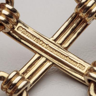 Jean Michel Schlumberger Tiffany Co Schlumberger X and Triangle Bracelet in 18K Yellow Gold