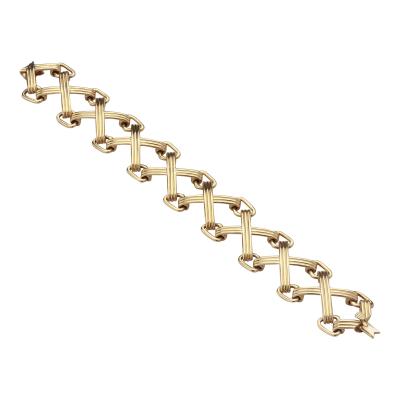 Jean Michel Schlumberger Tiffany Co Schlumberger X and Triangle Bracelet in 18K Yellow Gold