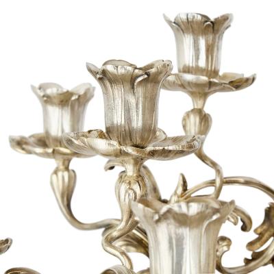 Jean Morel Very large antique silvered and gilt bronze centrepiece by Morel