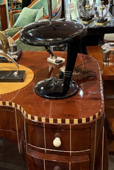 Jean Otis Reinecke 1947 Black Cobra Desk Lamp by Jean Otis Reinecke for Faries MFG