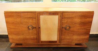 Jean Pascaud A French Art Deco Walnut Side Cabinet circa 1940