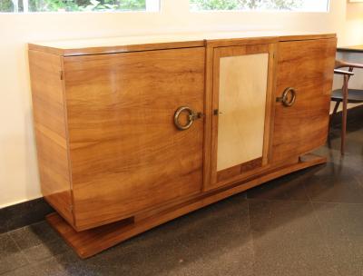 Jean Pascaud A French Art Deco Walnut Side Cabinet circa 1940