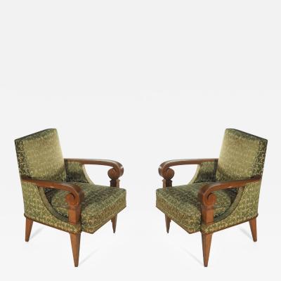 Jean Pascaud Attributed to Jean Pascaud Pair of Armchairs