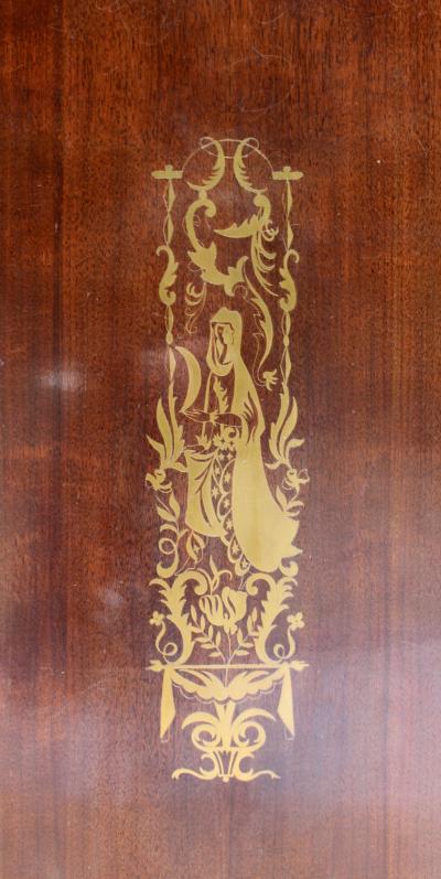 Jean Pascaud Fine French 1940s Cabinet Armoire by Jean Pascaud Marquetry by J D Malcles