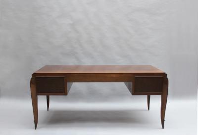 Jean Pascaud Fine French 1940s Desk and Cabinet by Jean Pascaud