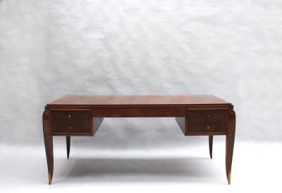 Jean Pascaud Fine French 1940s Desk and Cabinet by Jean Pascaud