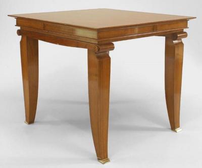 Jean Pascaud French 1940s Square Mahogany Game Table