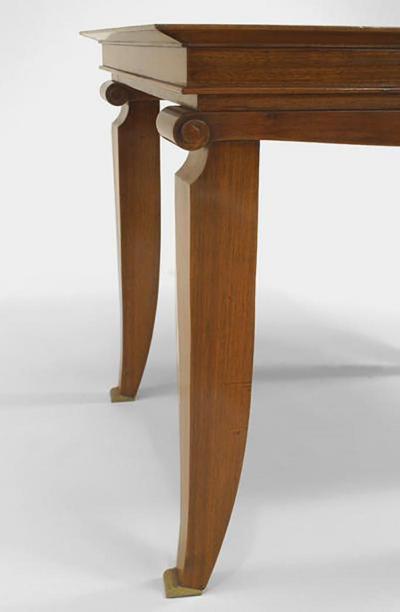 Jean Pascaud French 1940s Square Mahogany Game Table