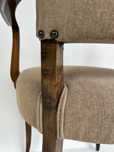 Jean Pascaud French Art Deco Beech Wood Armchairs by Jean Pascaud Two Pairs Available c1940s