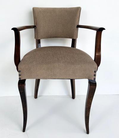 Jean Pascaud French Art Deco Beech Wood Armchairs by Jean Pascaud Two Pairs Available c1940s