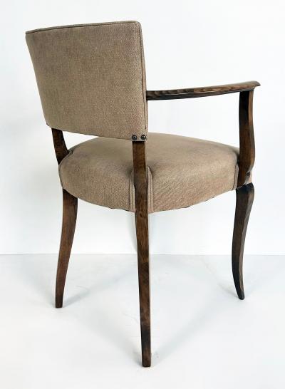 Jean Pascaud French Art Deco Beech Wood Armchairs by Jean Pascaud Two Pairs Available c1940s