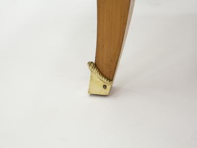 Jean Pascaud French sycamore brass Night Stands 2 drawers by Jean Pascaud 1940s