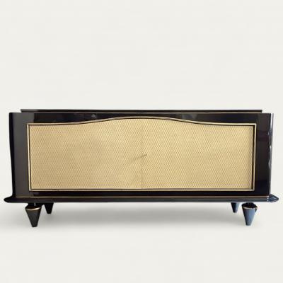 Jean Pascaud Jean Pascaud 1903 1996 Black Lacquer Sideboard circa 1940