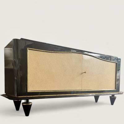 Jean Pascaud Jean Pascaud 1903 1996 Black Lacquer Sideboard circa 1940