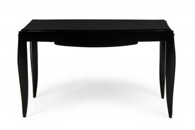 Jean Pascaud Jean Pascaud Art Deco French Black Lacquered Desk