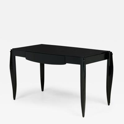 Jean Pascaud Jean Pascaud Art Deco French Black Lacquered Desk