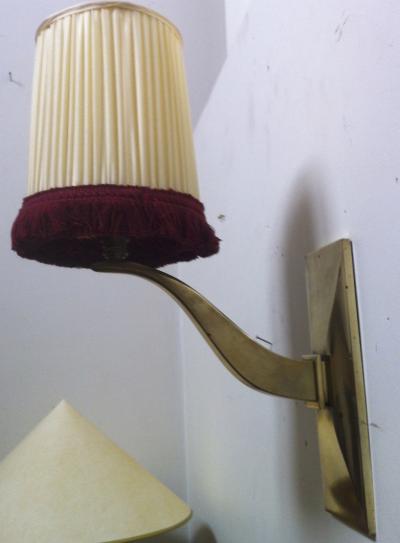 Jean Pascaud Jean Pascaud Chicest Pair of Gold Bronze Sconces