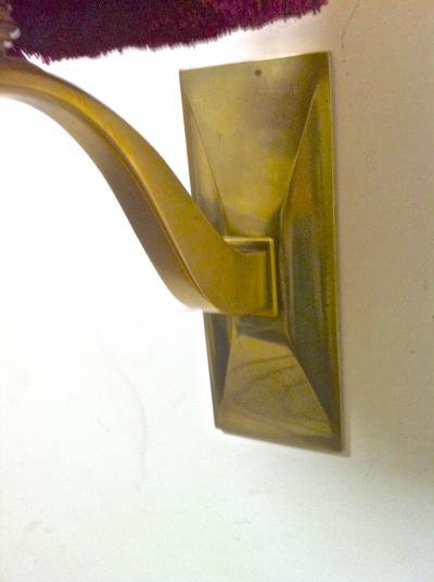 Jean Pascaud Jean Pascaud Chicest Pair of Gold Bronze Sconces
