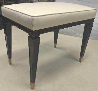 Jean Pascaud Jean Pascaud neo classic superb brown cloudy lacquer stool