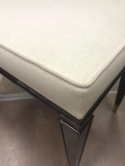 Jean Pascaud Jean Pascaud neo classic superb brown cloudy lacquer stool