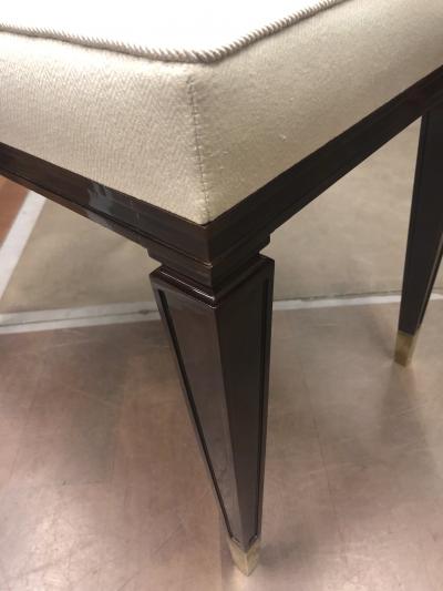 Jean Pascaud Jean Pascaud neo classic superb brown cloudy lacquer stool