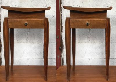 Jean Pascaud Jean Pascaud pair of refined side tables or bedsides