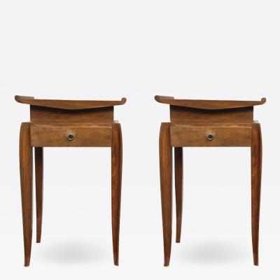 Jean Pascaud Jean Pascaud pair of refined side tables or bedsides