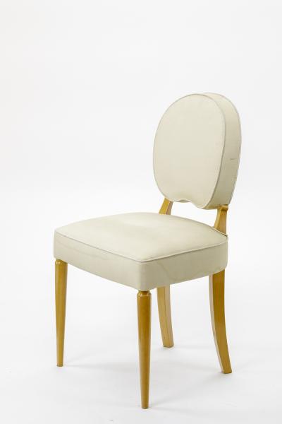 Jean Pascaud Jean Pascaud pair of sycamore lady vanity side chairs