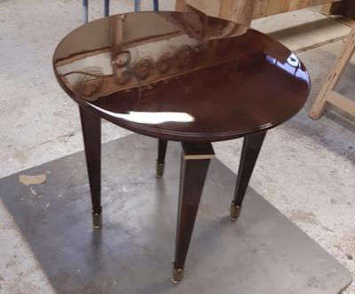 Jean Pascaud Jean Pascaud superb lacquered coffee table with gold bronze accent