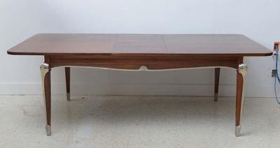 Jean Pascaud Late Art Deco Palisander Extension Dining Table by Jean Pascaud