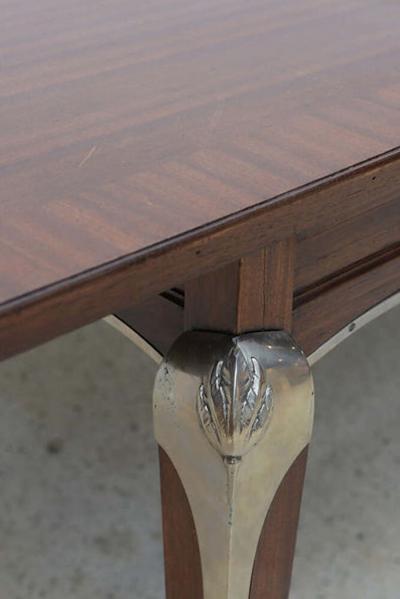 Jean Pascaud Late Art Deco Palisander Extension Dining Table by Jean Pascaud
