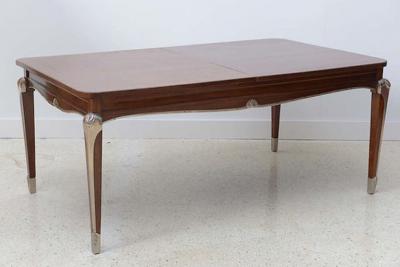 Jean Pascaud Late Art Deco Palisander Extension Dining Table by Jean Pascaud