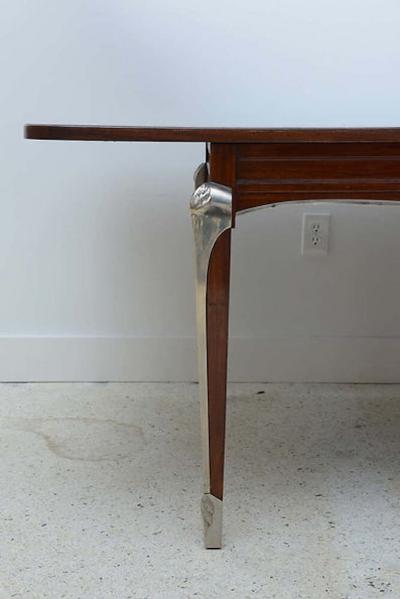 Jean Pascaud Late Art Deco Palisander Extension Dining Table by Jean Pascaud