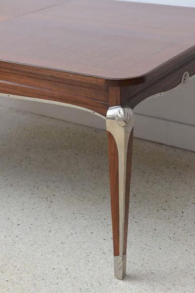 Jean Pascaud Late Art Deco Palisander Extension Dining Table by Jean Pascaud