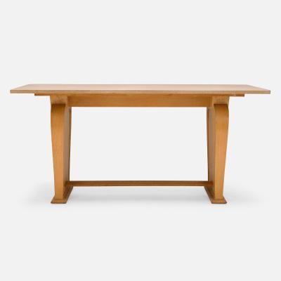 Jean Pascaud Oak Console Table by Jean Pascaud