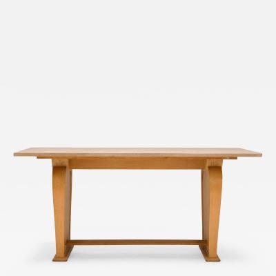 Jean Pascaud Oak Console Table by Jean Pascaud