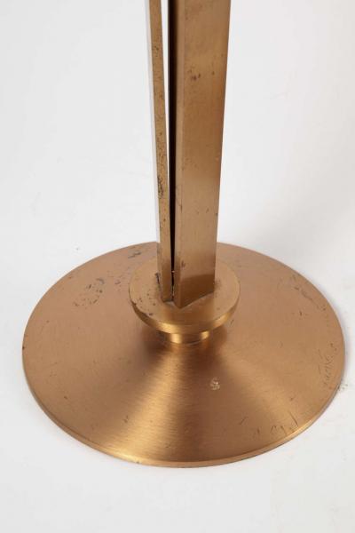 Jean Pascaud Pair of Bronze Candleholders by Jean Pascaud