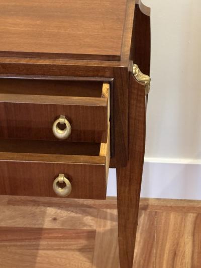 Jean Pascaud Pair of French Art Deco Mahogany Bedside Tables France 1940s