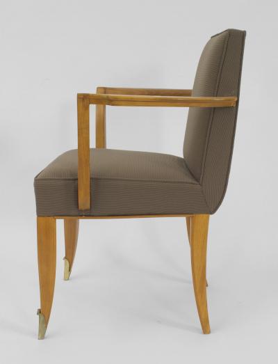 Jean Pascaud Set of 10 French 1940s Mahogany Chairs