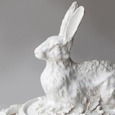 Jean Paul Gourdon GLAZED FA ENCE HARE TUREEN TERRINE DE LI VRE by JEAN PAUL GOURDON