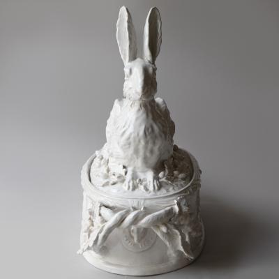 Jean Paul Gourdon GLAZED FA ENCE HARE TUREEN TERRINE DE LI VRE by JEAN PAUL GOURDON
