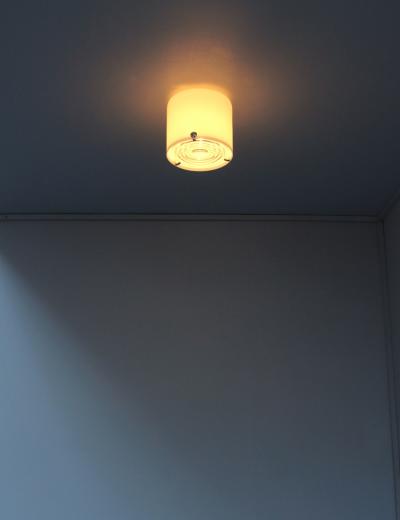 Jean Perzel 2 FINE FRENCH 1950S CYLINDRICAL FLUSH MOUNT BY JEAN PERZEL