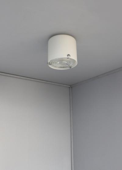 Jean Perzel 2 FINE FRENCH 1950S CYLINDRICAL FLUSH MOUNT BY JEAN PERZEL