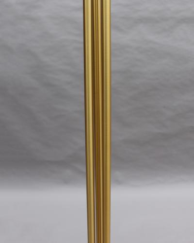 Jean Perzel 2 Fine French Mid Century Bronze and Glass Floor Lamps by Perzel