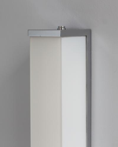 Jean Perzel 2 pairs of Fine French 1960s Glass and Nickel Chrome Sconces by Perzel